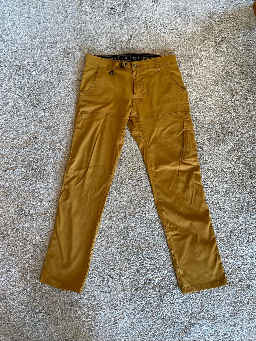 Prana Men's Mustard Cargo Pants - Utility Style